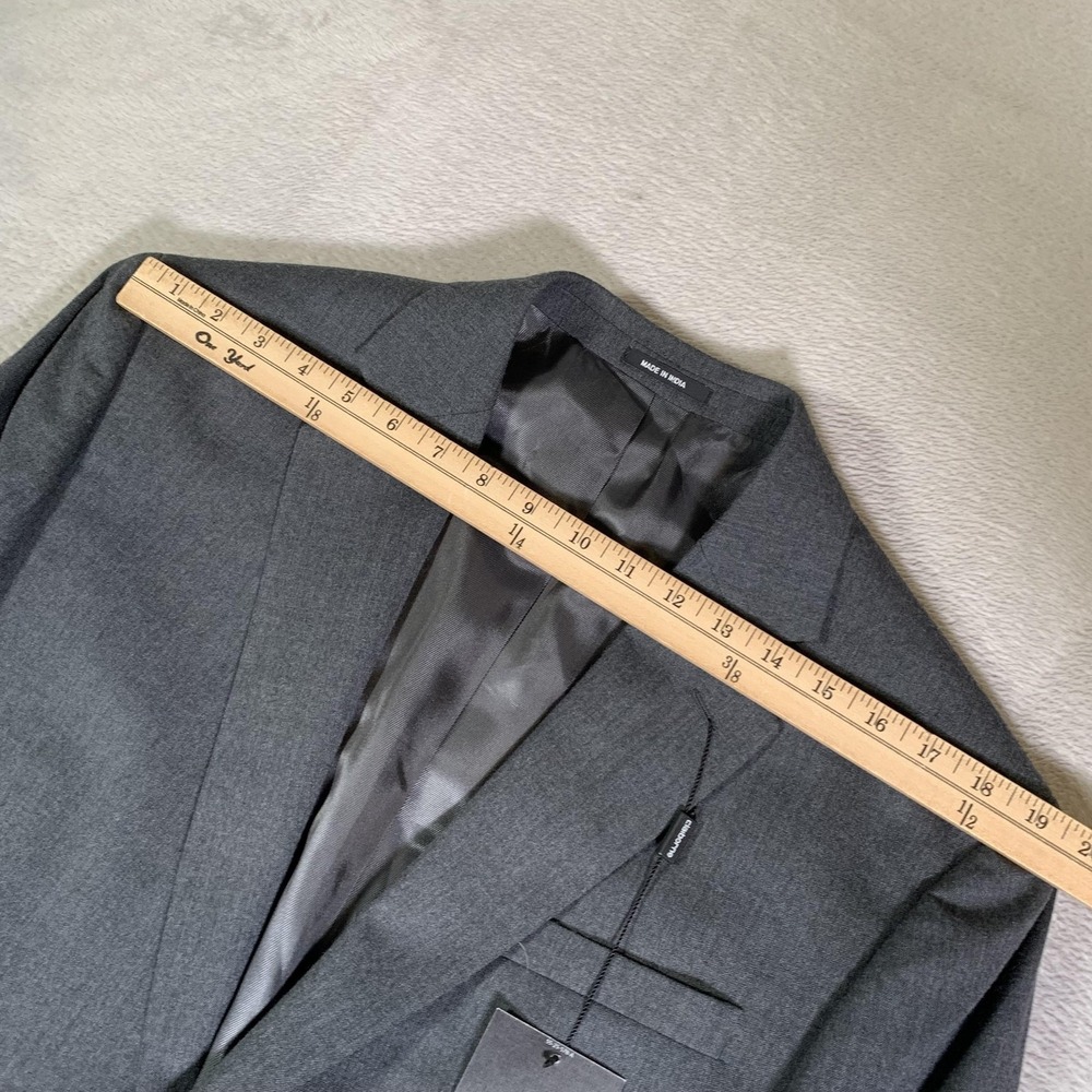 Claiborne Blazer Mens 42L Gray Wool Blend Sport Coat Jacket Two Button NEW - Picture 4 of 16